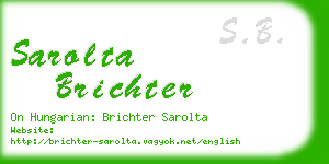 sarolta brichter business card